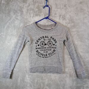 Girls Gray 'Central Park Bicycle Club' Sweatshirt By Joe Fresh Canada